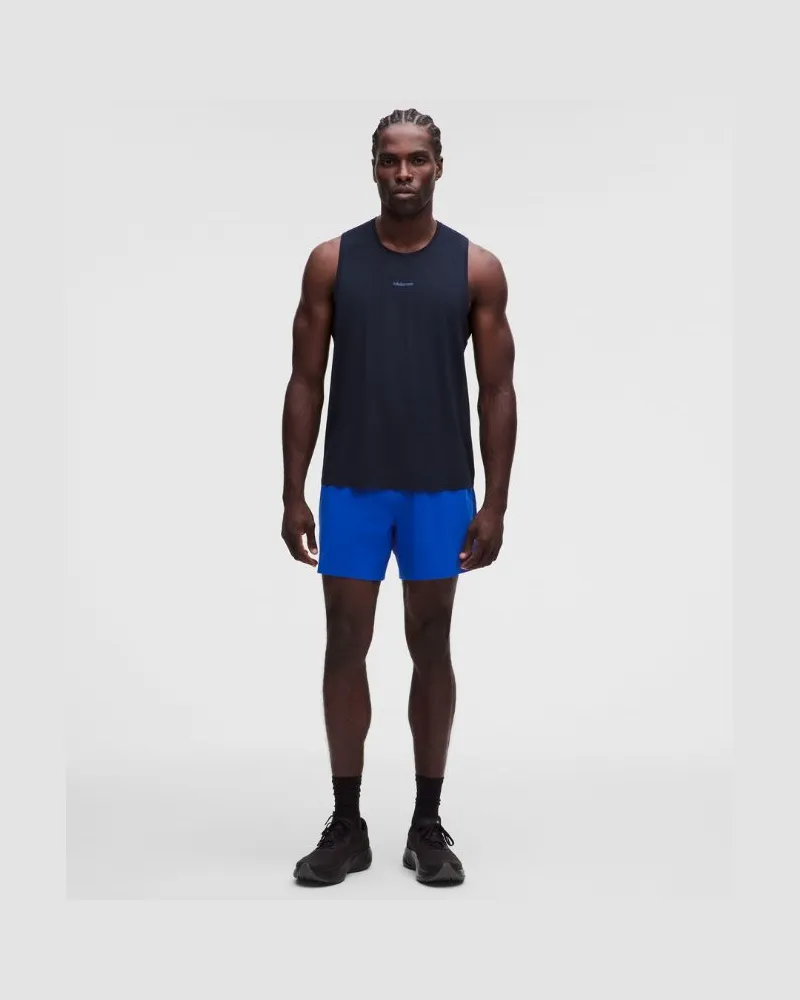 LULULEMON Mile Maker Run Crew Shorts mit Liner aus -Stoff für Männer – 15 cm – Größe in Beach Ball Blue Beach