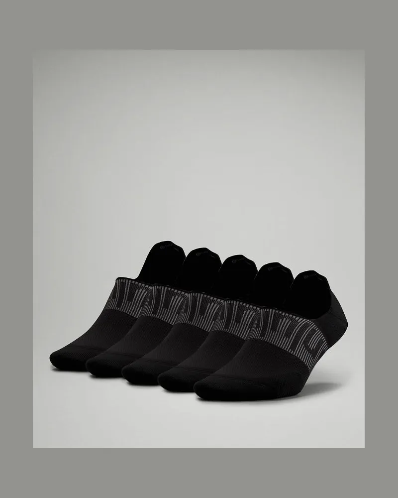 LULULEMON Power Stride No-Show-Socken mit Active Grip 5er-Pack für Frauen – Größe in Black Black