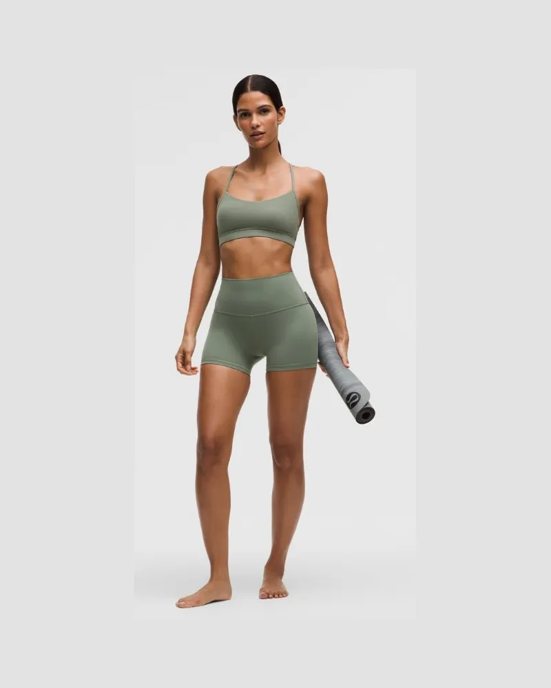 LULULEMON Align Shorts mit hohem Bund für Frauen – 10 cm – Größe in Willow Leaf Willow