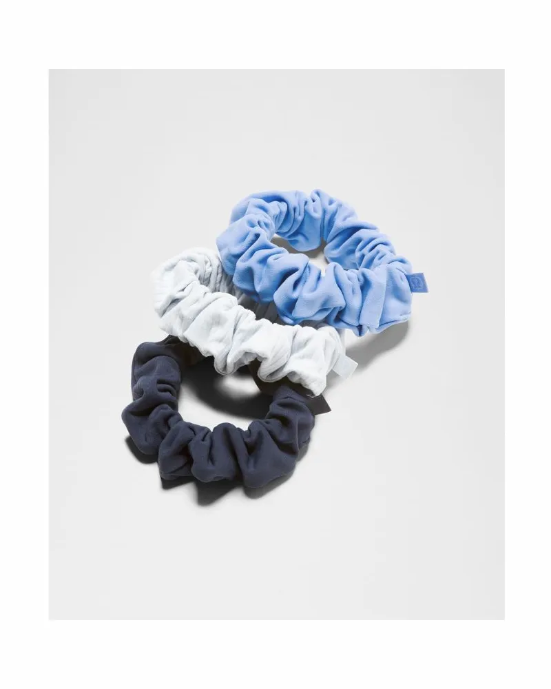 LULULEMON Uplifting Scrunchies 3er-Pack in True Navy/Pool Party/Starch Blue True