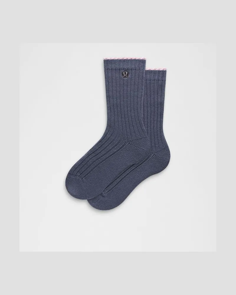 LULULEMON Ragg-Socken Logo – Größe in Dusty Diamond/Lavender Rock Dusty