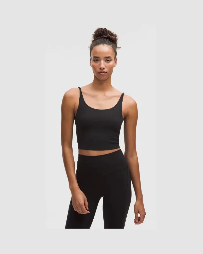 LULULEMON Align Twist-Strap Cropped Tank Top Light Support, B/C Cup für Frauen – Größe in Black Black