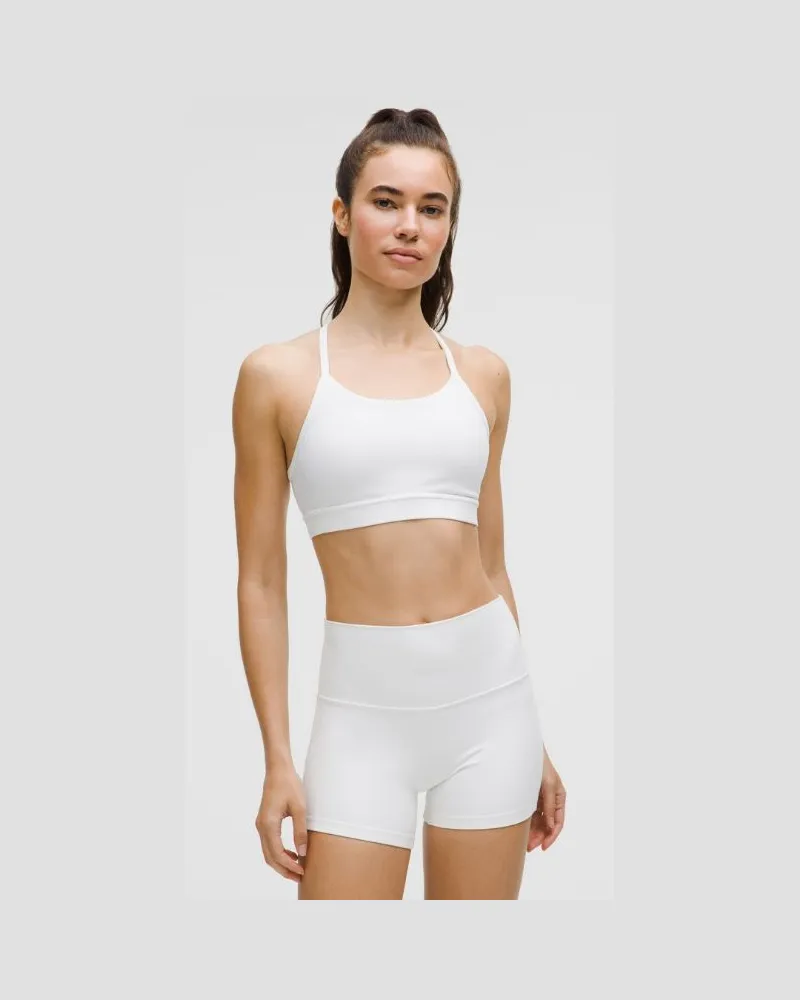 LULULEMON Flow Y Mid-Support Bra B/C Cup für Frauen – Größe in White White