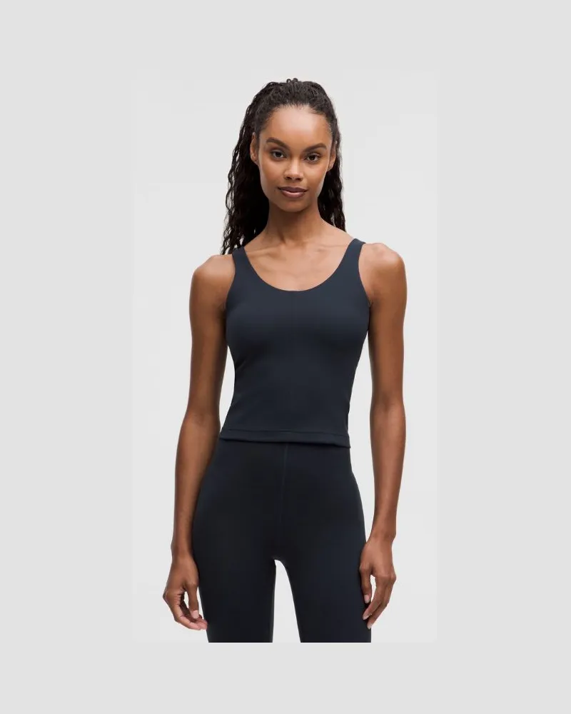 LULULEMON Glow Up Tanktop Mittlerer Halt für B/C-Cups für Frauen – Größe in True Navy True
