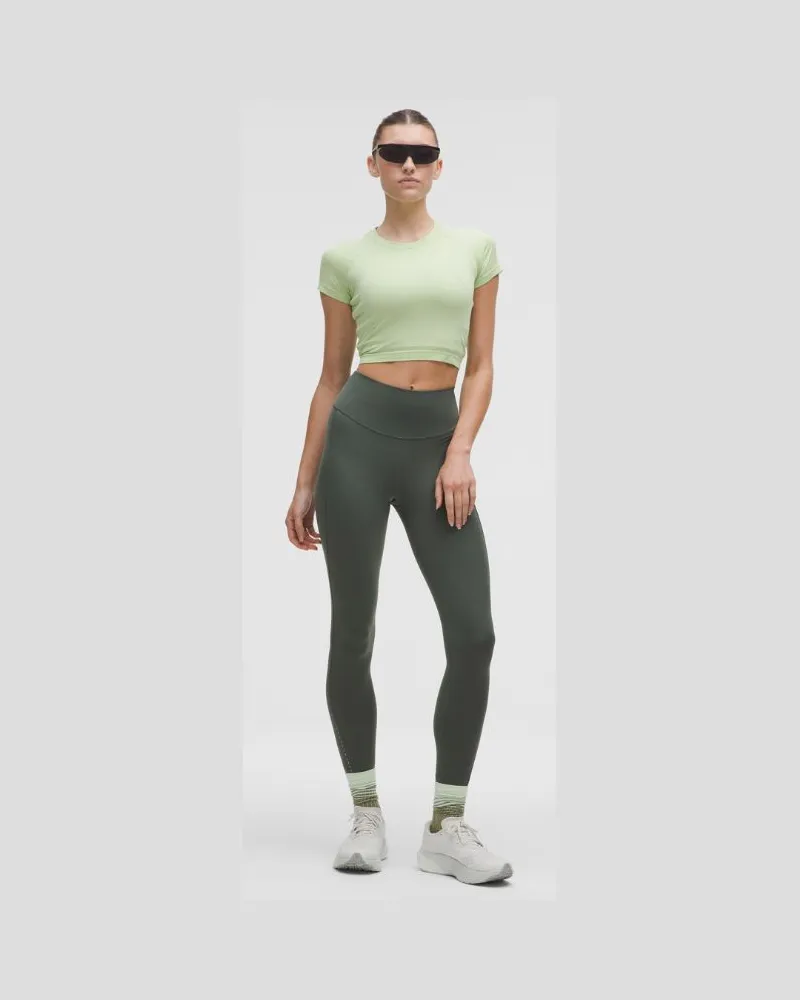 LULULEMON Fast and Free Leggings mit hohem Bund und 1 Tasche, Evolve für Frauen – 64 cm – Größe in Palm Deco Palm