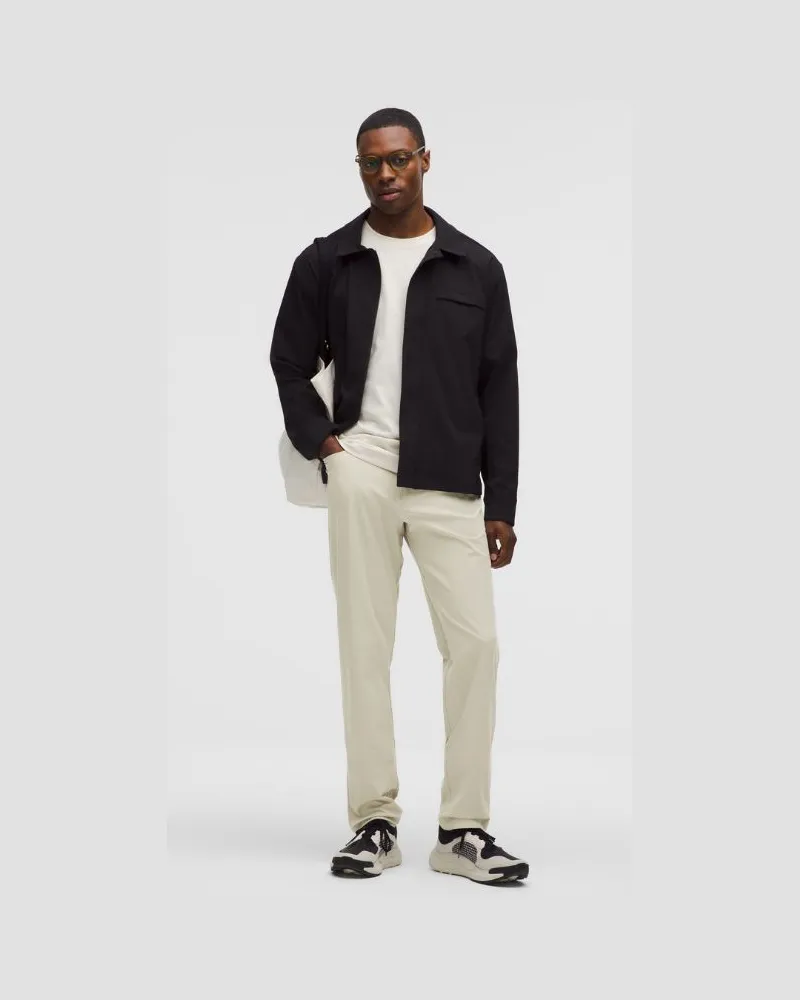 LULULEMON ABC Hose im Classic Fit mit 5 Taschen Warpstreme für Männer – 76 cm – Khaki – Größe Raw