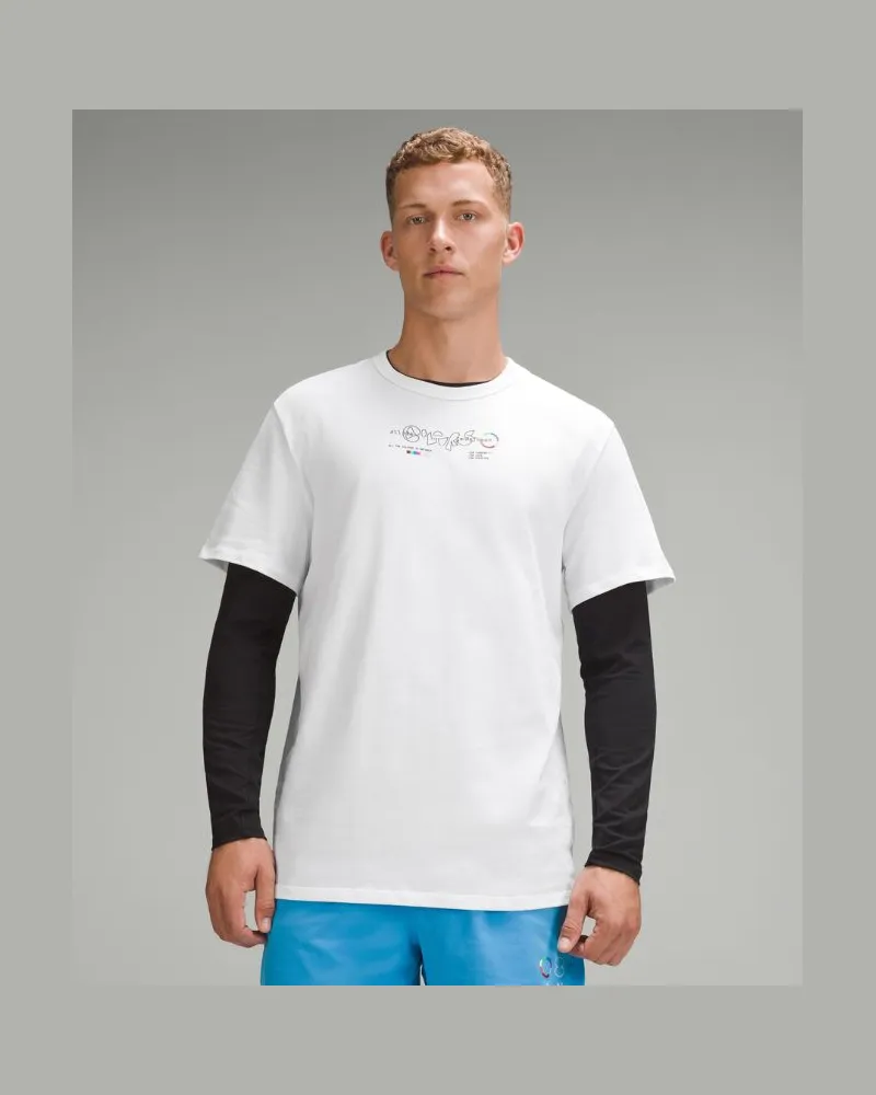 LULULEMON T-Shirt aus Baumwolljersey Pride für Männer – Größe in White White