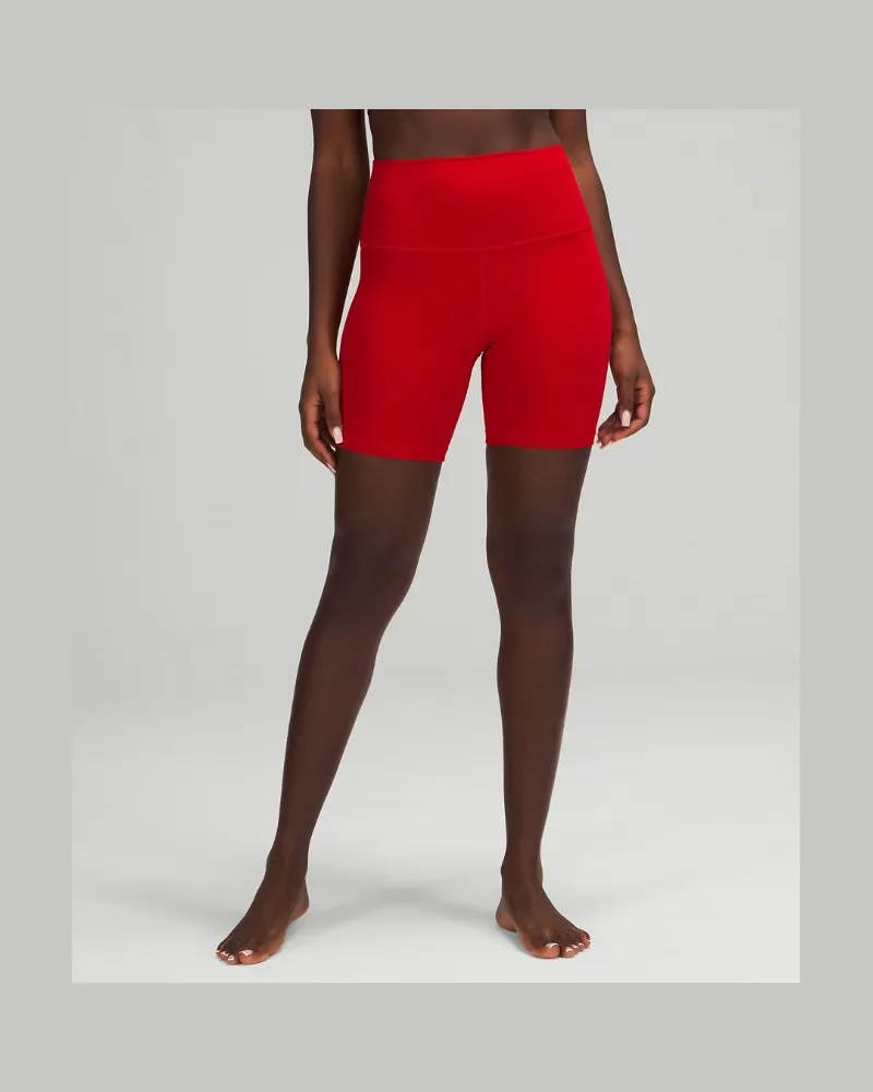 LULULEMON Align Shorts mit hohem Bund für Frauen – 15 cm – Größe in Dark Red Dark