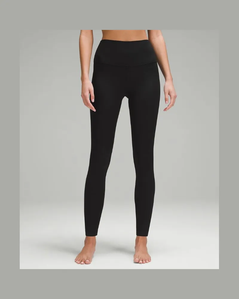 LULULEMON Align Gerippte Hose mit hohem Bund für Frauen – 71 cm – Größe in Black Black