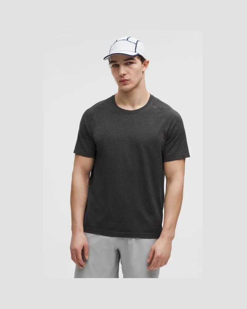 LULULEMON Metal Vent Tech T-Shirt für Männer – Größe in Graphite Grey/Black Graphite