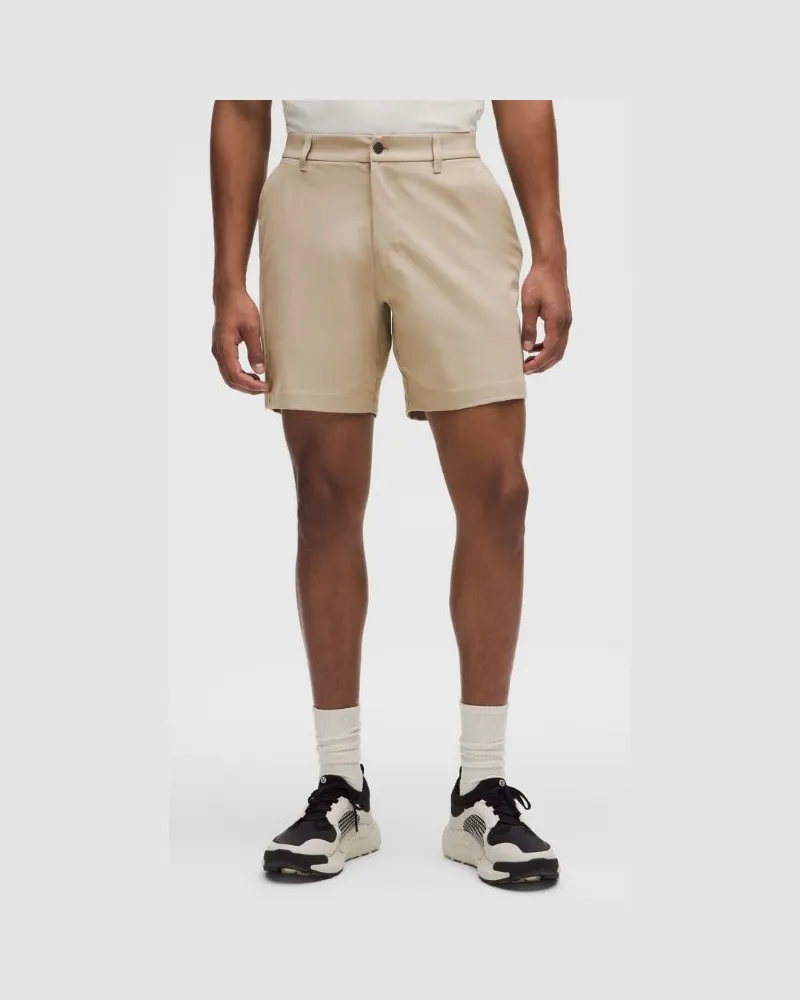 LULULEMON ABC Shorts im Classic Fit Warpstreme für Männer – 18 cm – Khaki – Größe Wacky