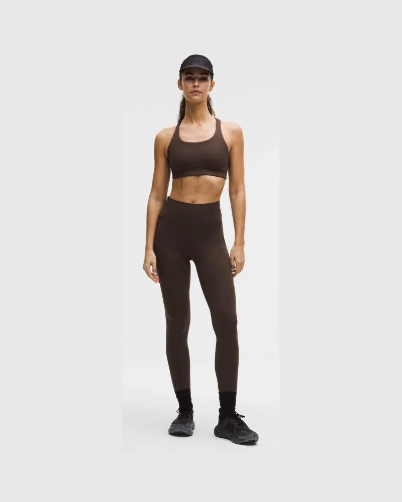 LULULEMON Fast and Free Leggings mit hohem Bund 5 Taschen für Frauen – 71 cm – Größe in Walnut Crunch Walnut