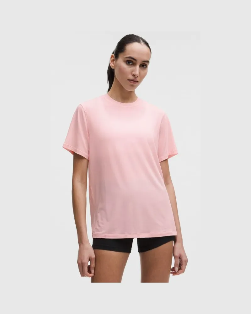 LULULEMON Trainings-T-Shirt aus Jersey für Frauen – Größe in Pink Pearl Pink