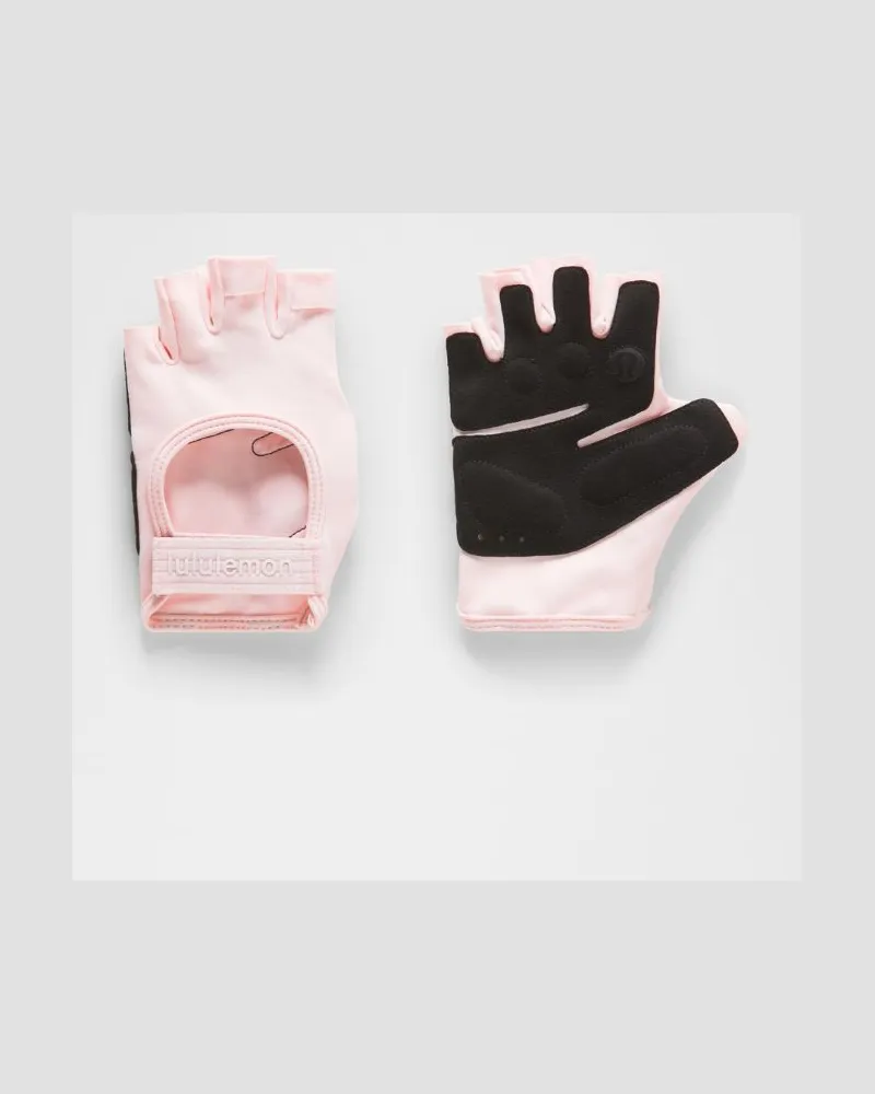 LULULEMON Wunder Train Gepolsterte Handschuhe Unisex – Größe in Pink Peony/Black Pink