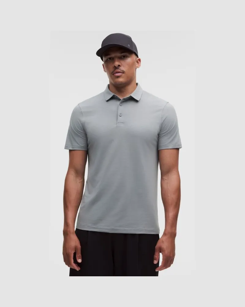 LULULEMON Evolution Kurzarm-Poloshirt für Männer – Größe in Feather Grey Feather