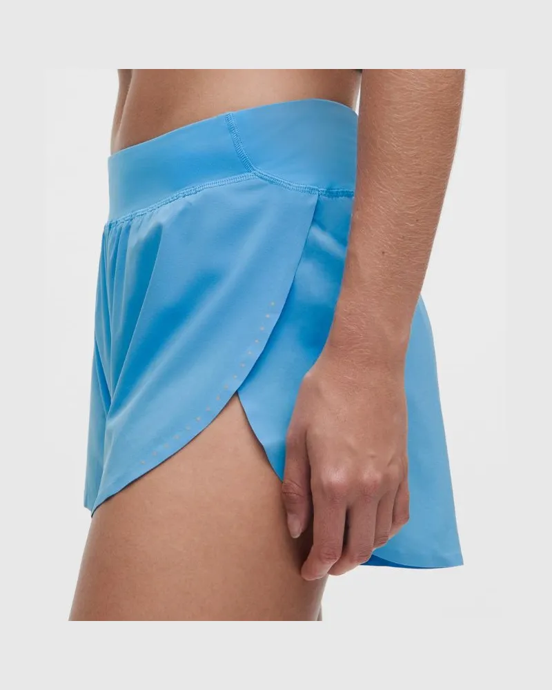 LULULEMON Fast and Free Shorts im Classic Fit mit Saumschlitz und hohem Bund für Frauen – 8 cm – Größe in Ocean Wave Ocean