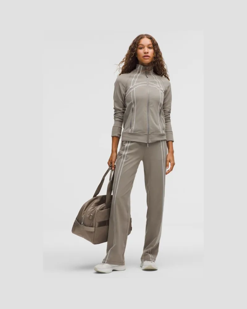LULULEMON Define Trainingshose mit mittelhohem Bund Luon für Frauen – Größe in Warm Ash Grey/White Warm