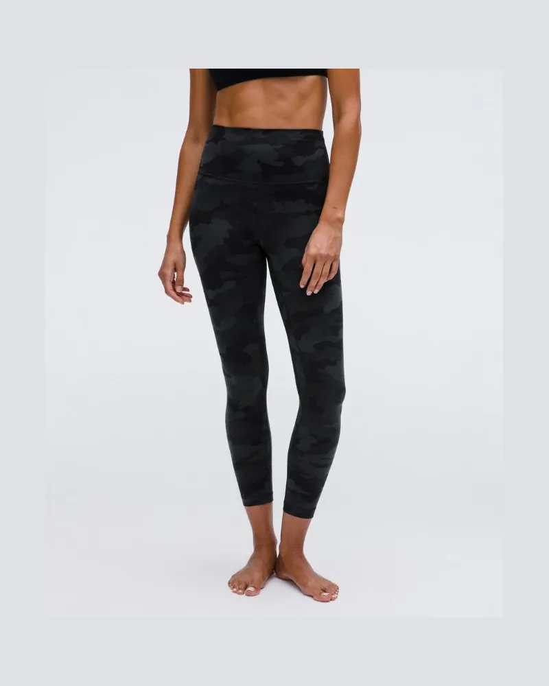 LULULEMON Align Hose mit hohem Bund für Frauen – 63,5 cm – Camo – Größe Heritage
