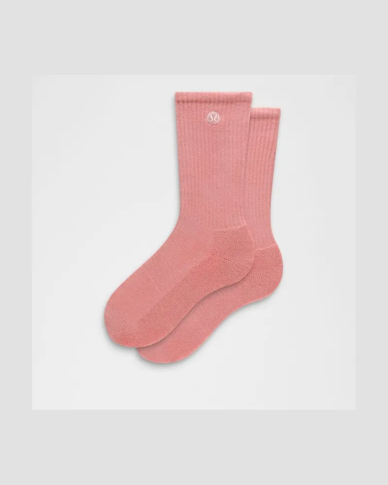 LULULEMON Daily Essential-Crew-Socken Unisex – Größe in Pink Parade Pink