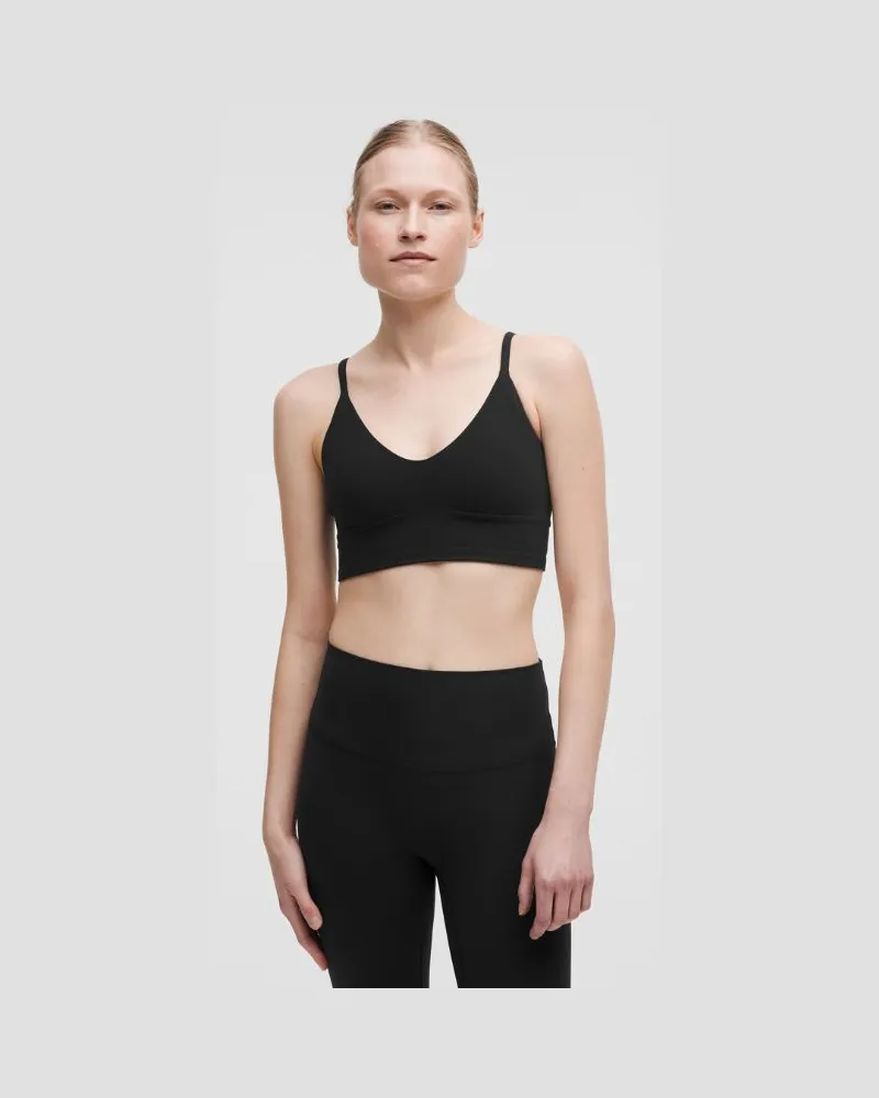 LULULEMON Focuser BH mit U-Ausschnitt Leichter Halt für A/B-Cups für Frauen – Größe in Black Black