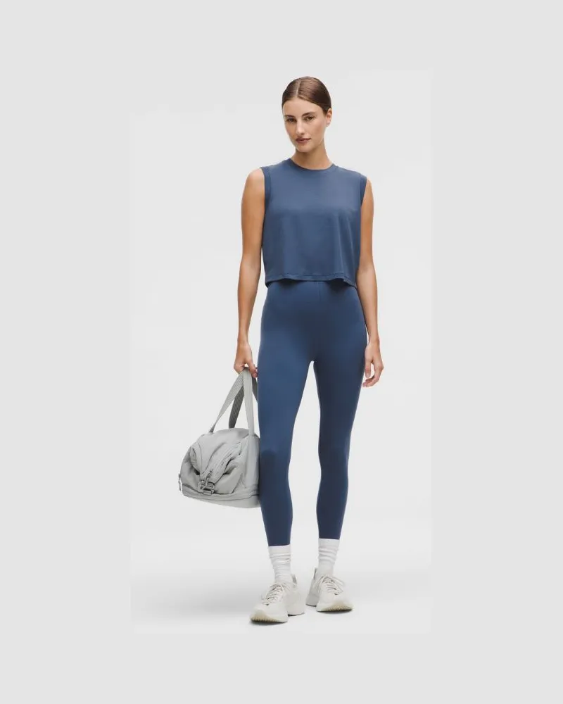 LULULEMON Glow Up Leggings mit hohem Bund für Frauen – 64 cm – Größe in Blue Twill Blue
