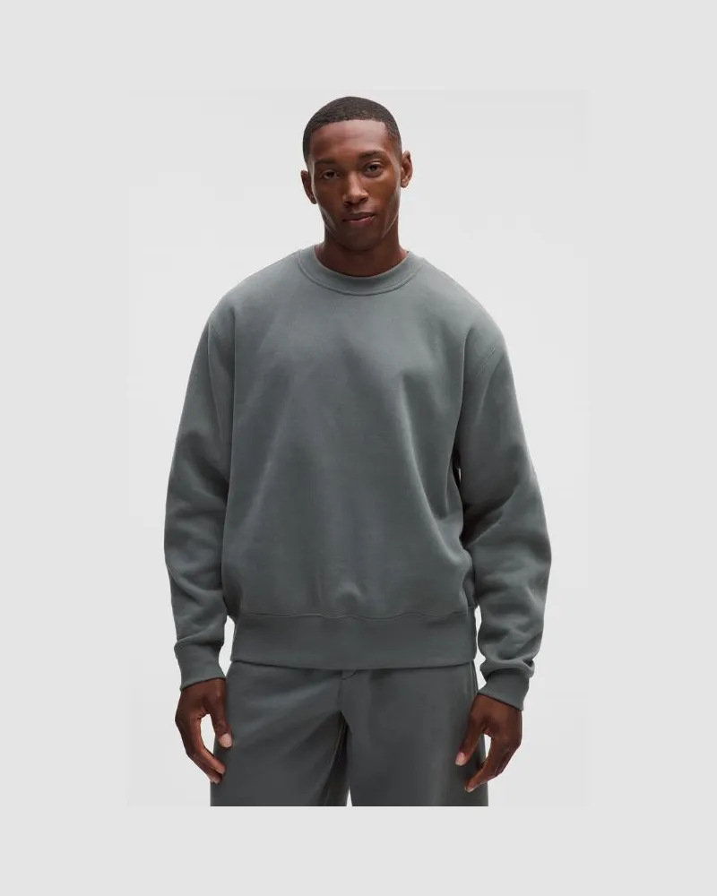 LULULEMON Steady State-Rundhalspullover aus SuperLoft für Männer – Größe in Onyx Grey Onyx