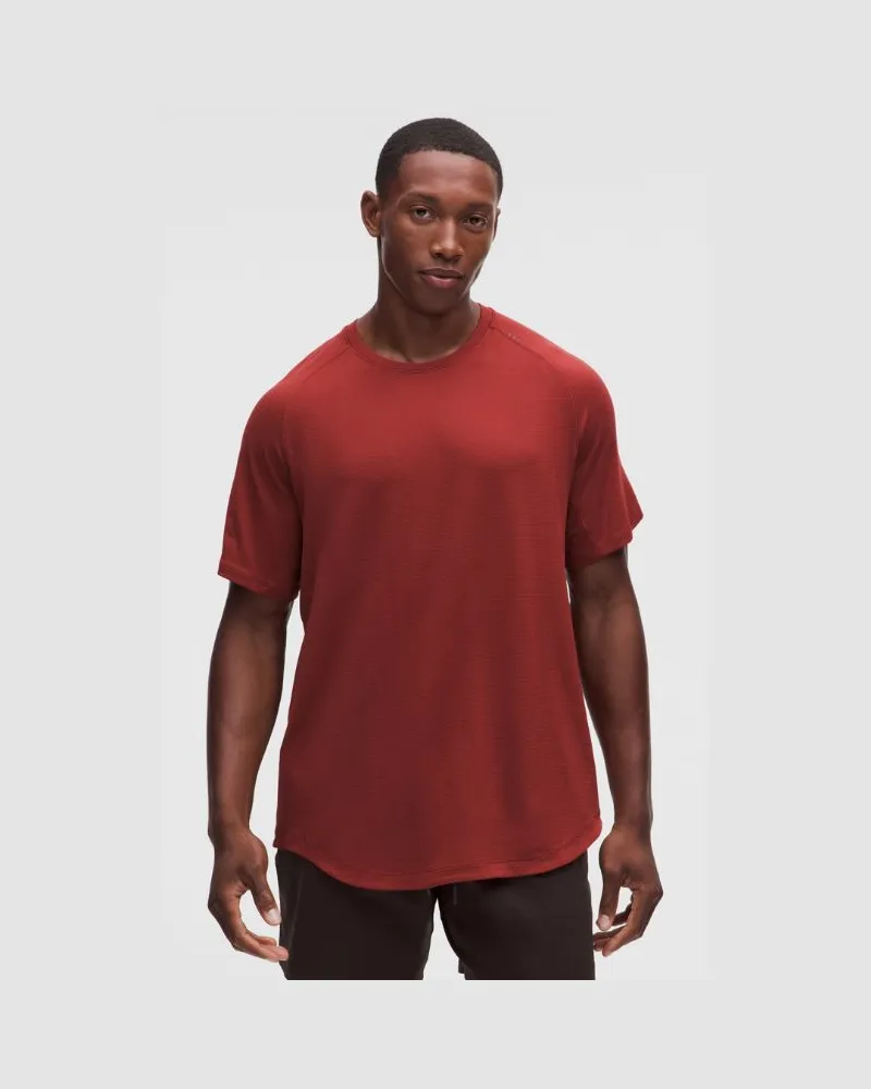 LULULEMON License to Train Kurzarmshirt für Männer – Größe in Rocket Red Rocket