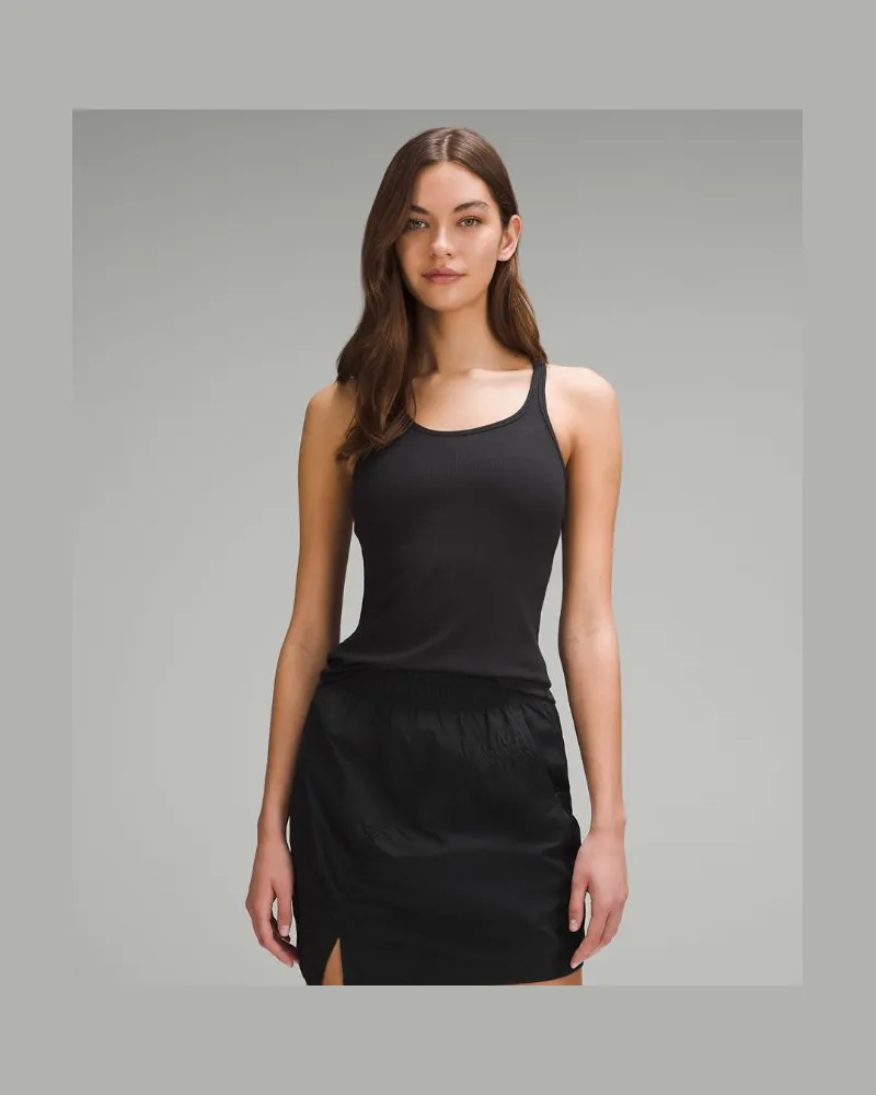 LULULEMON Eng anliegendes Racerback-Tanktop mit schmalen Trägern für Frauen – Größe in Schwarz Schwarz