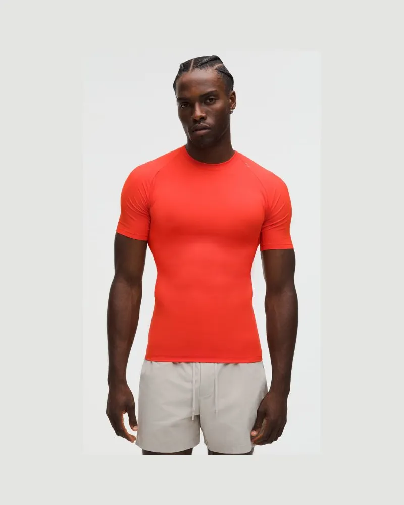LULULEMON Repper Short-Sleeve Shirt für Männer – Größe in Cherry Ember Cherry