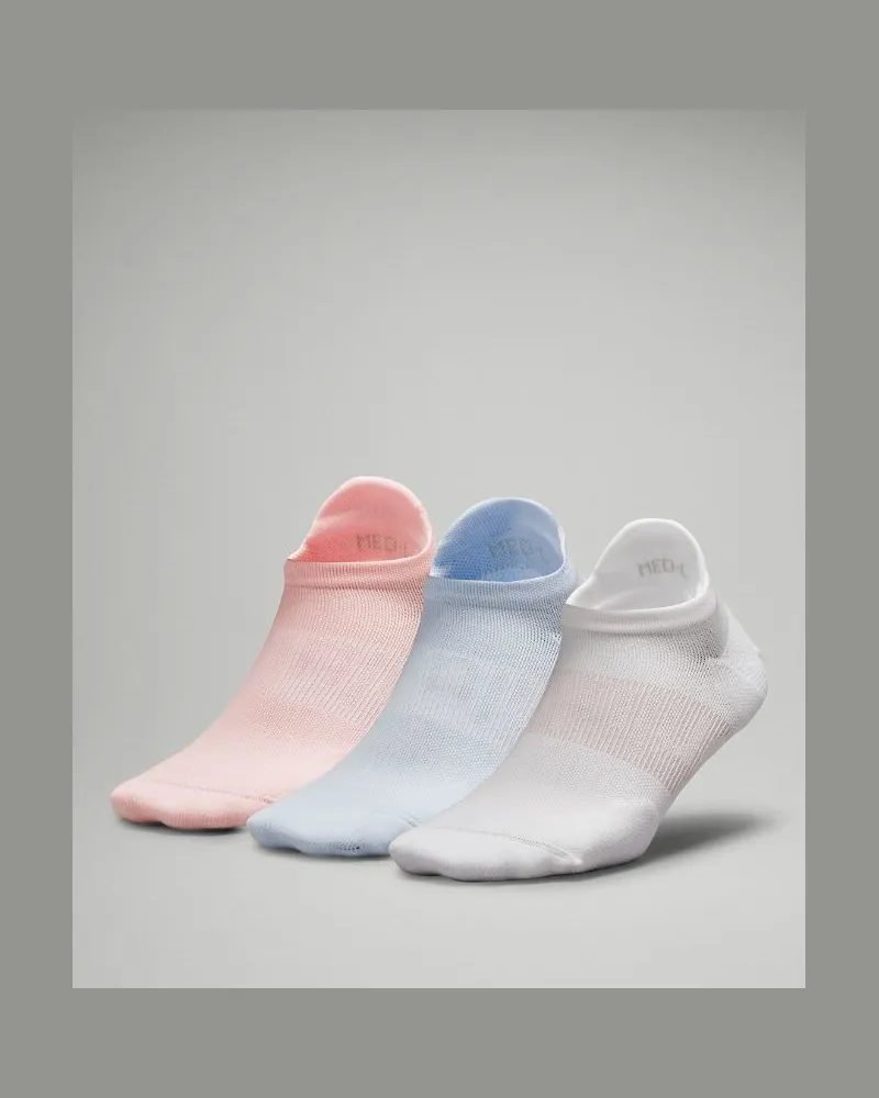 LULULEMON Power Stride Socken mit Knöchelschutz 3er-Pack für Frauen – Größe in White/Windmill/Strawberry Milkshake White