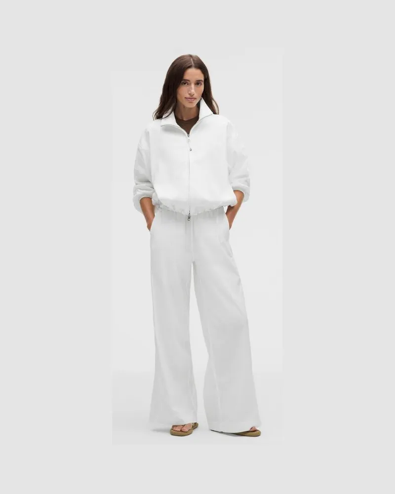 LULULEMON LuluLinen Hose mit hohem Bund im Relaxed Fit Normale Länge für Frauen – Größe in Weiß Weiß