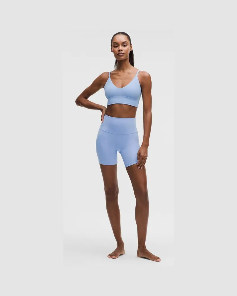 LULULEMON Align Shorts mit hohem Bund für Frauen – 15 cm – Größe in Sinatra Blue Sinatra