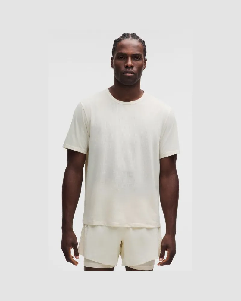 LULULEMON Mile Maker -T-Shirt für Männer – Größe in Light Ivory Light