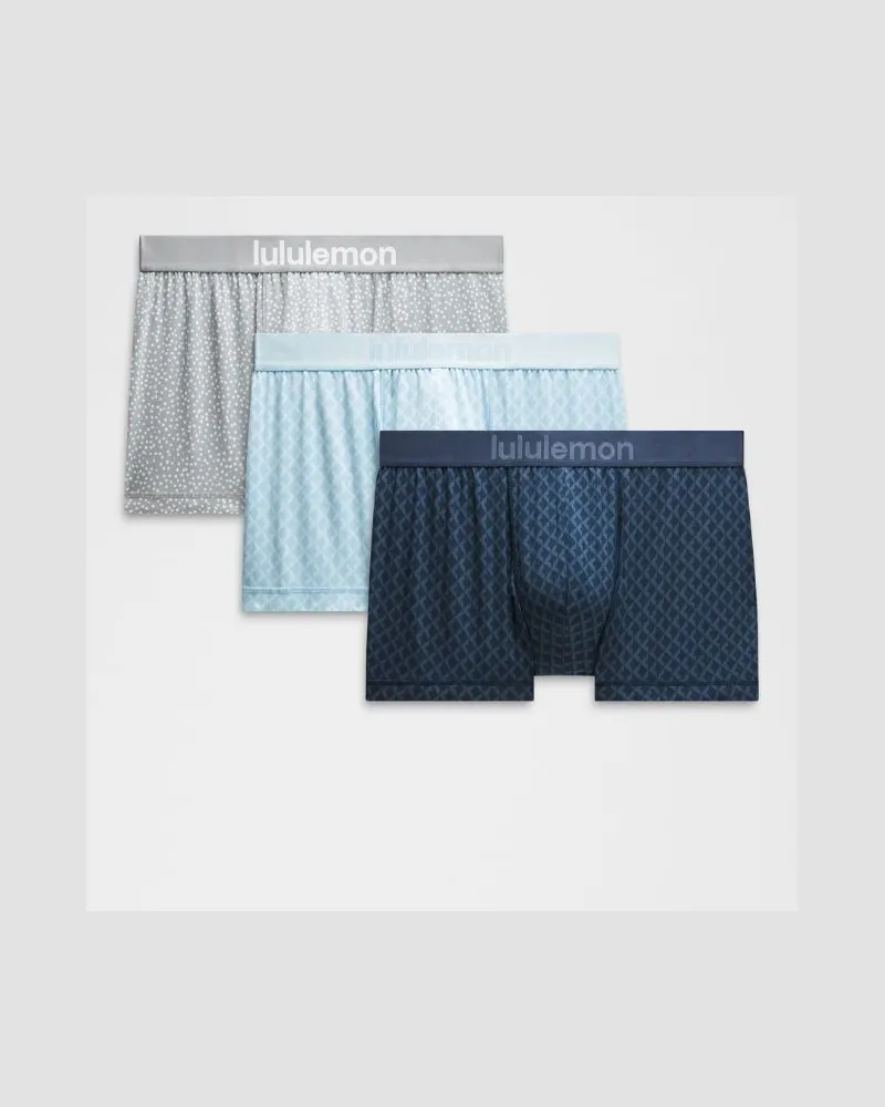 LULULEMON Always In Motion Boxershorts 3er-Pack für Männer – 8 cm – Größe Square