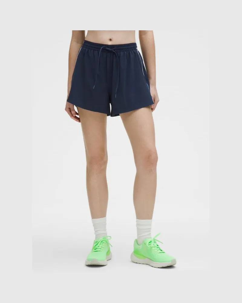 LULULEMON Leichte Shorts mit hohem Bund im Relaxed Fit Langer Liner für Frauen cm – Größe in Club Blue/White Club