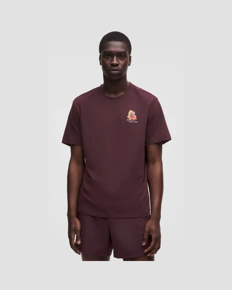 LULULEMON Zeroed In Kurzarmshirt Grafik für Männer – Größe in Goodnight Plum Goodnight