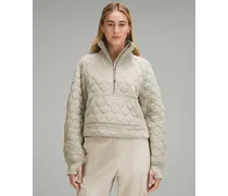 Scuba Gesteppter Pullover im Oversized Fit mit halblangem Reißverschluss