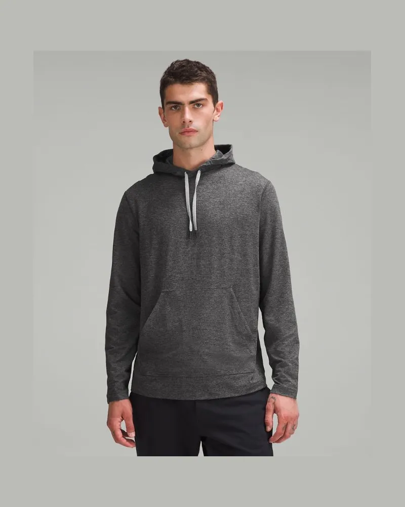 LULULEMON Soft Jersey Hoodie für Männer – Größe in Heathered Black/Heathered Graphite Grey Heathered