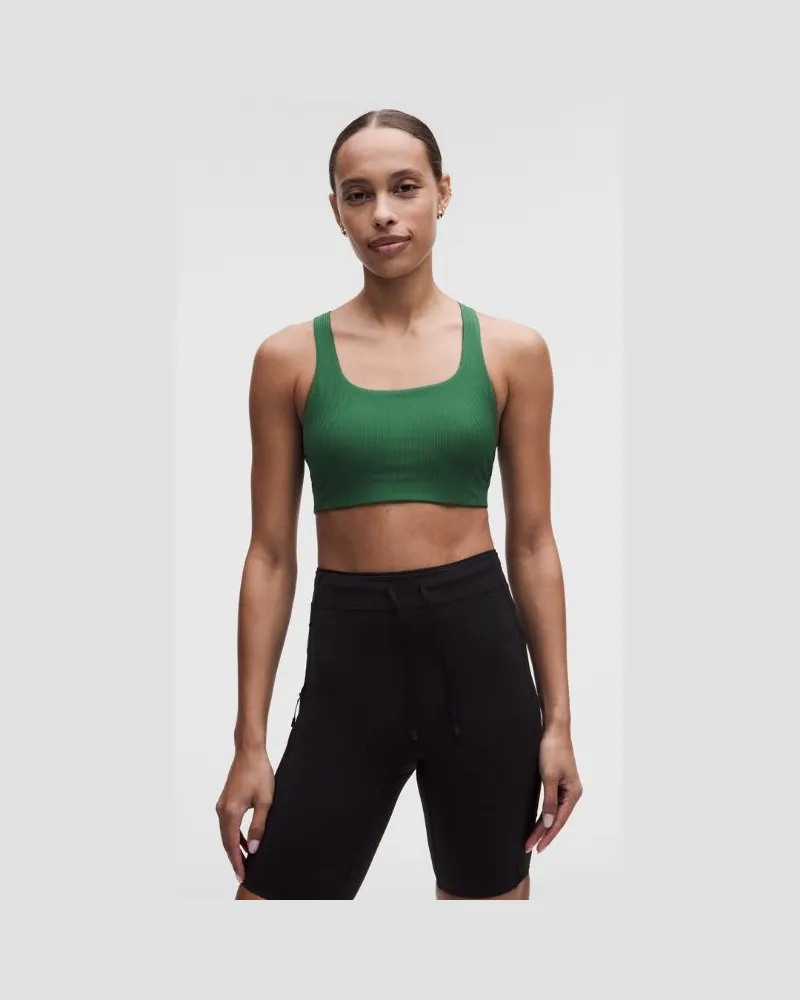 LULULEMON All-Time Hero Gerippter Sport-BH Mittlerer Halt für B/C-Cups für Frauen – Größe in Ivy Grove Ivy