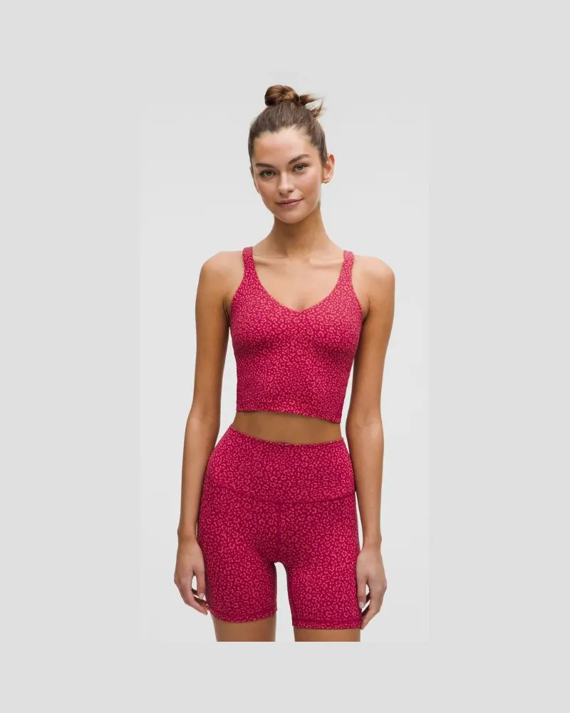 LULULEMON Align Tanktop für Frauen – Größe in Leopard Daisy Desert Red Magenta Smoke Leopard