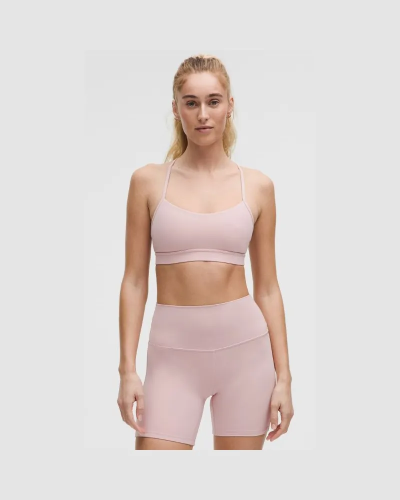 LULULEMON Flow Y BH Nulu Leichter Halt A/C-Cups für Frauen – Größe in Pink Haze Pink