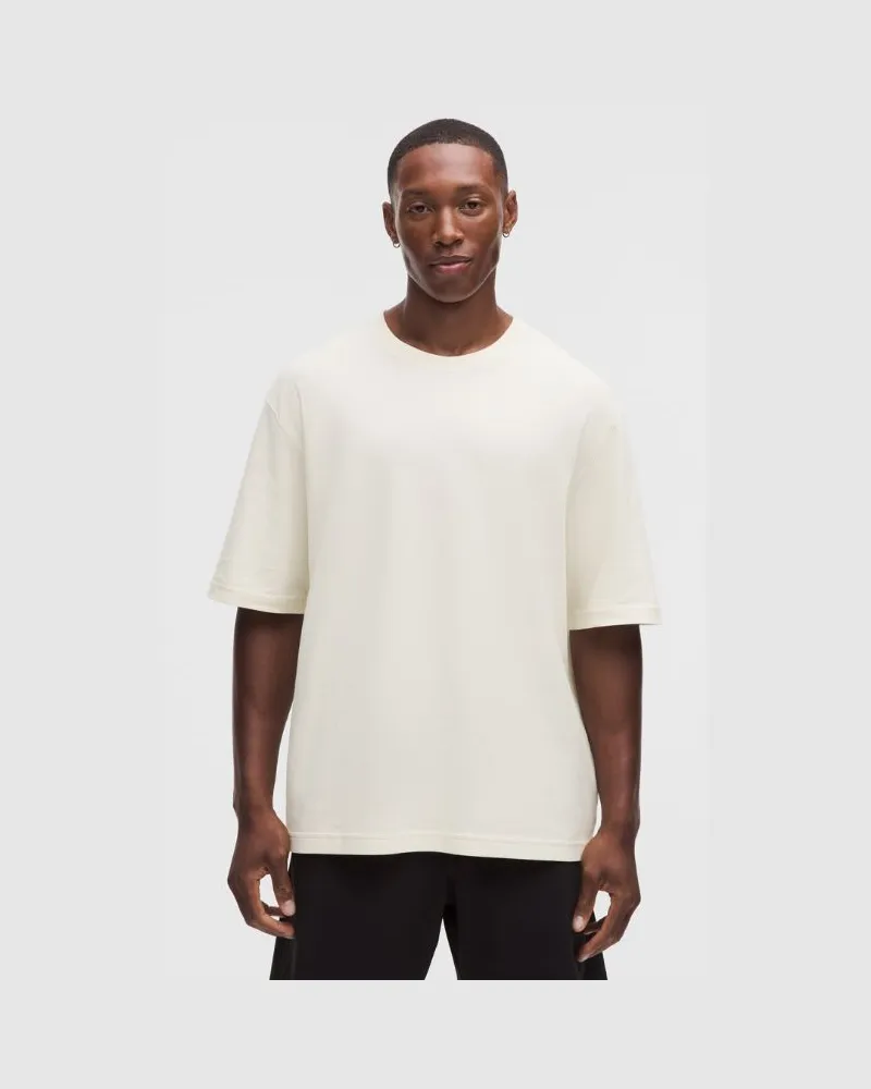 LULULEMON Pique Performer T-Shirt im Relaxed Fit für Männer – Größe in Coconut Ivory Coconut