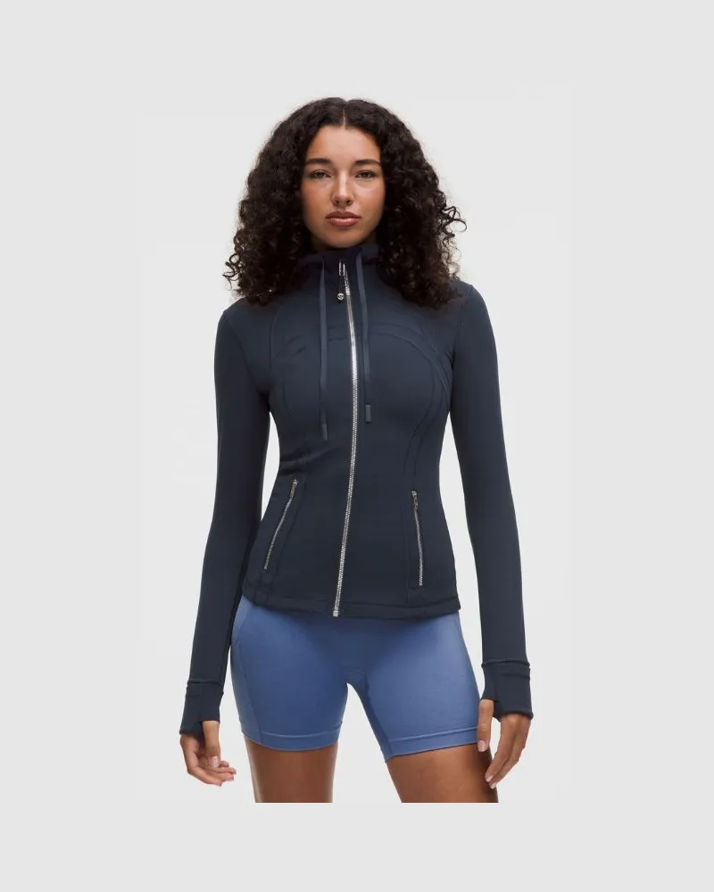LULULEMON Define Jacke mit Kapuze Nulu für Frauen – Größe in True Navy/Mirror Silver True