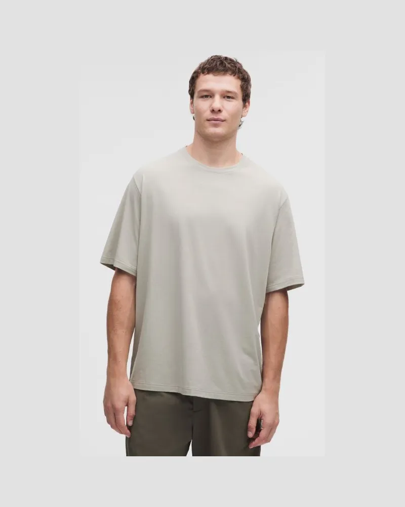 LULULEMON T-Shirt im Relaxed Fit aus Baumwollgemisch Meliert für Männer – Größe in Hailstone Grey Hailstone