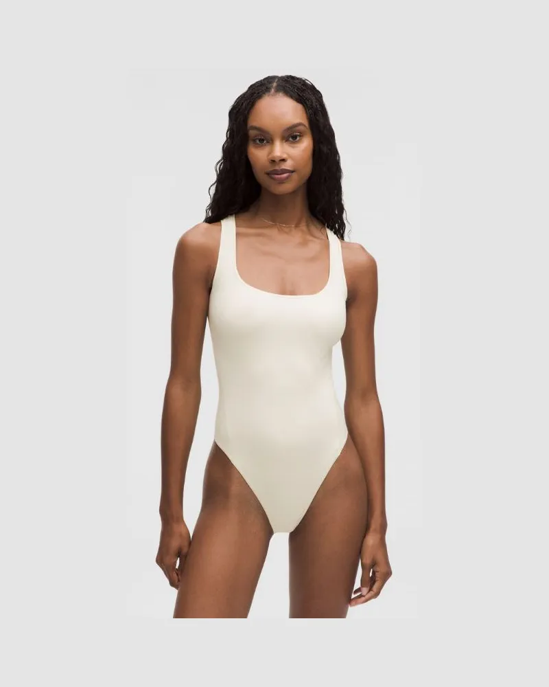 LULULEMON Wundermost Ultraweicher ärmelloser Nulu Body mit quadratischem Ausschnitt für Frauen – Größe in Light Ivory Light