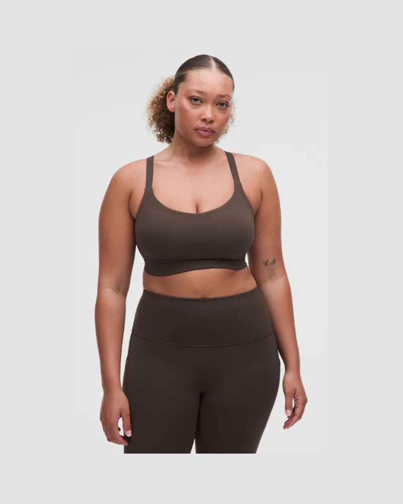 LULULEMON Wunder Train-BH mit schmalen Racerback-Trägern für DDD/G-Cups für Frauen – Größe in Mahogany Muse Mahogany