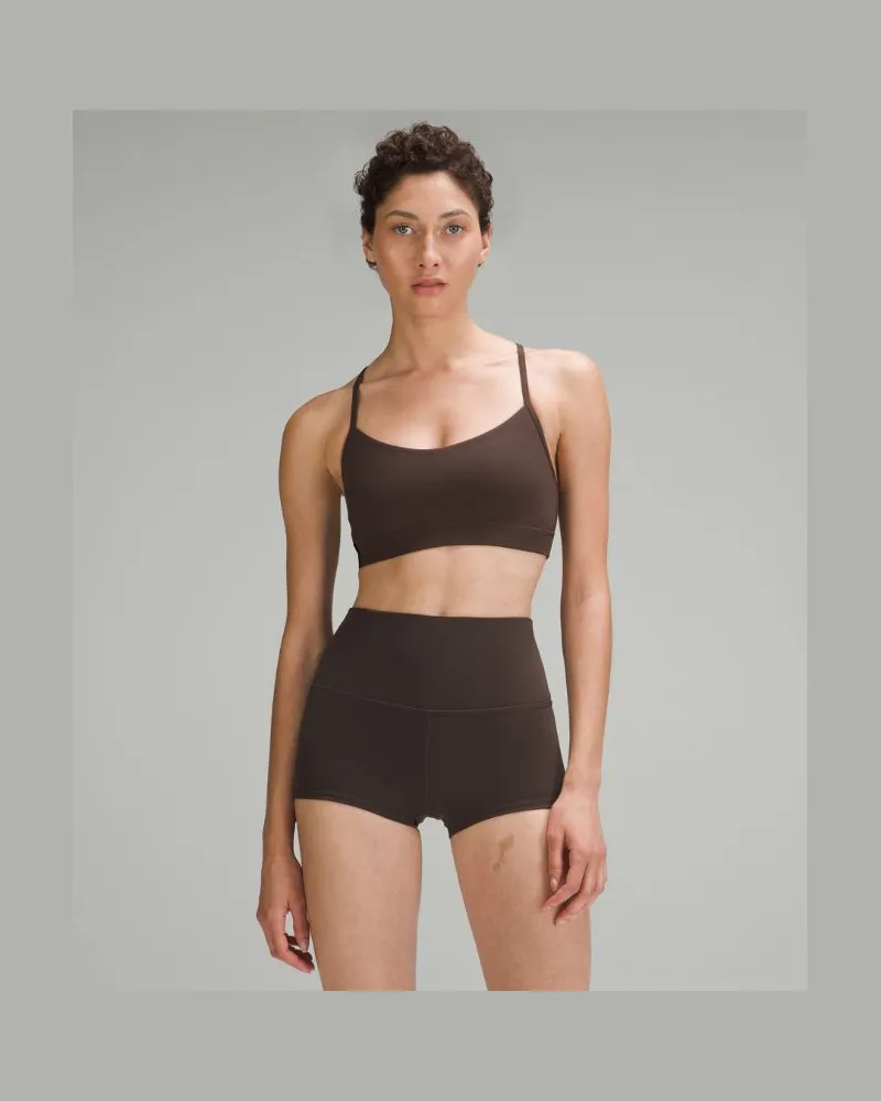 LULULEMON Flow Y BH Nulu Leichter Halt A/C-Cups für Frauen – Größe in Espresso Espresso
