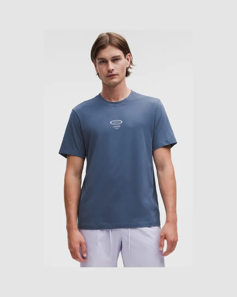 LULULEMON Zeroed In Kurzarmshirt Better Each Day für Männer – Größe in Blue Twill Blue