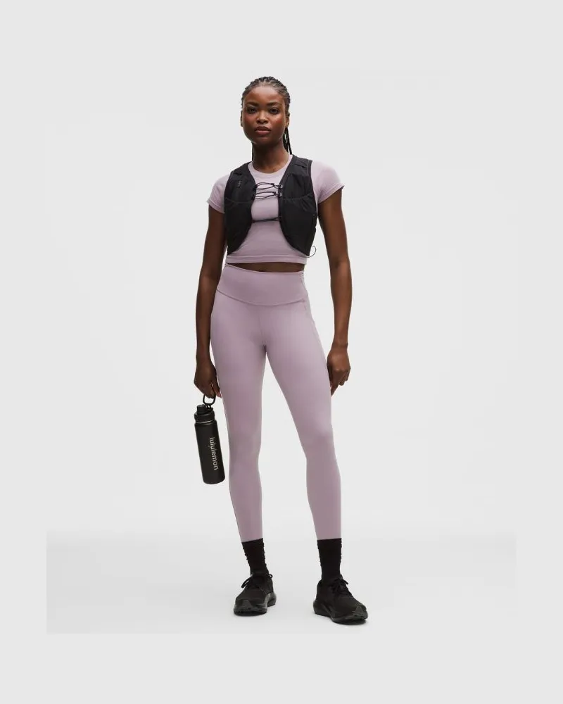 LULULEMON Fast and Free Leggings mit hohem Bund 5 Taschen für Frauen – 71 cm – Größe in Lotus Lavender Lotus