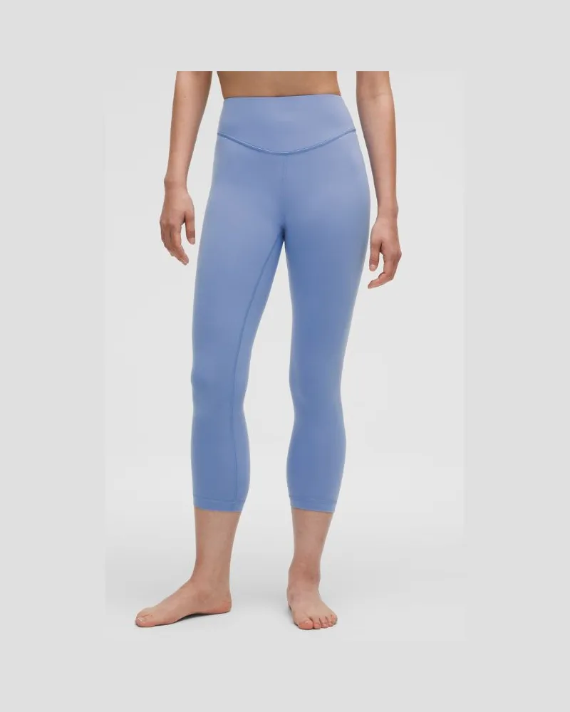 LULULEMON Wunder Under Crop Leggings mit hohem Bund aus für Frauen – 58 cm – Größe in Pool Party Pool